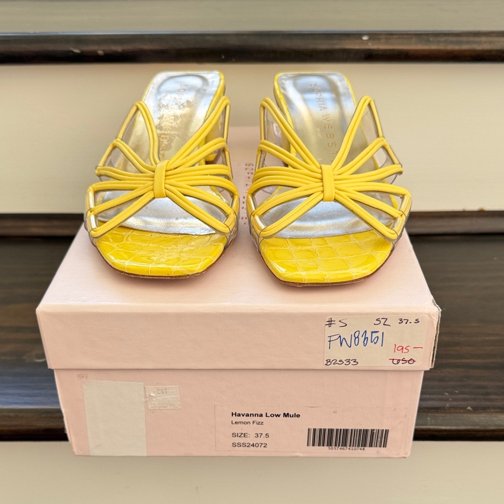 Sophia Webster Yellow Havanna Low Mules